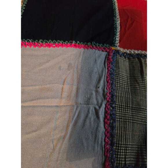Vintage Handmade Patchwork Throw Blanket Reading Blanket Grannycore - Picture 6 of 12